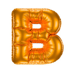 Golden Metallic Balloon Letter B