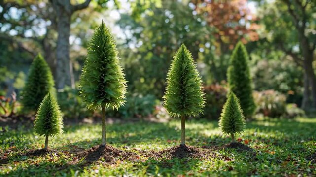 Small green plant material on the grass