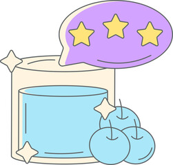 Healthy Lifestyle and Fresh Fruit Concept Vector Illustration Set: Diet, Immunity, Smoothies, Juice, and Food Prep Graphics