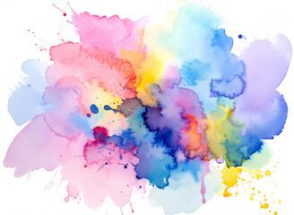 Fototapeta premium Watercolor Splash Background, Transparent PNG, Abstract Design 