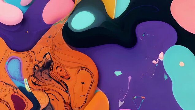 A wide 4K abstract background featuring chaotic shapes and dynamic motion patterns designed for ultra wide screens offering a seamless looping digital wallpaper suitable for futuristic creative