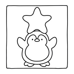 Kids-Bold & Easy Christmas Coloring Book, cute candle with holly bold & easy cute christmas coloring page, Christmas Coloring Pages, bold & easy cozy winter coloring book pages, victor art. line art 