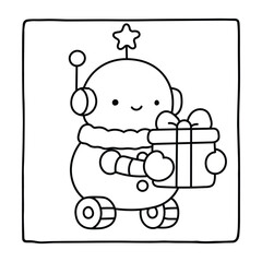 Kids-Bold & Easy Christmas Coloring Book, cute candle with holly bold & easy cute christmas coloring page, Christmas Coloring Pages, bold & easy cozy winter coloring book pages, victor art. line art 