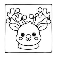 Kids-Bold & Easy Christmas Coloring Book, cute candle with holly bold & easy cute christmas coloring page, Christmas Coloring Pages, bold & easy cozy winter coloring book pages, victor art. line art 