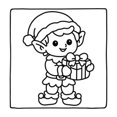 Kids-Bold & Easy Christmas Coloring Book, cute candle with holly bold & easy cute christmas coloring page, Christmas Coloring Pages, bold & easy cozy winter coloring book pages, victor art. line art 