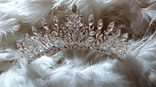 Tiara with stones on a beautiful background. Selective focus. holiday.