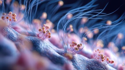 Extreme Close-Up of Marine Life Showing Tiny Coral Structures and Tentacles