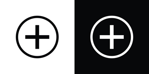 Obraz premium Add icons symbol for web and mobile filled vector isolated