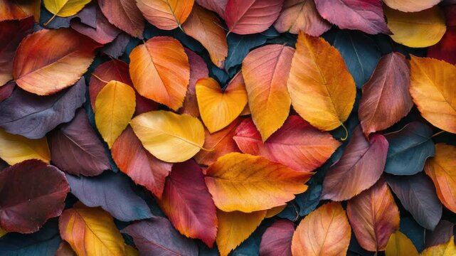 Video A detailed view of a cluster of leaves, with texture and veins visible