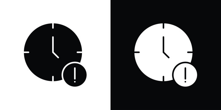 Alarm exclamation icons symbol for web and mobile filled vector isolated