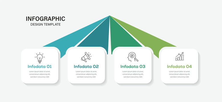 Business template for vector infographic labels design with icons and 4 options or steps.