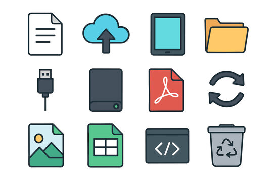 Image folder digital window icon vector arrows external pdf bin icons file