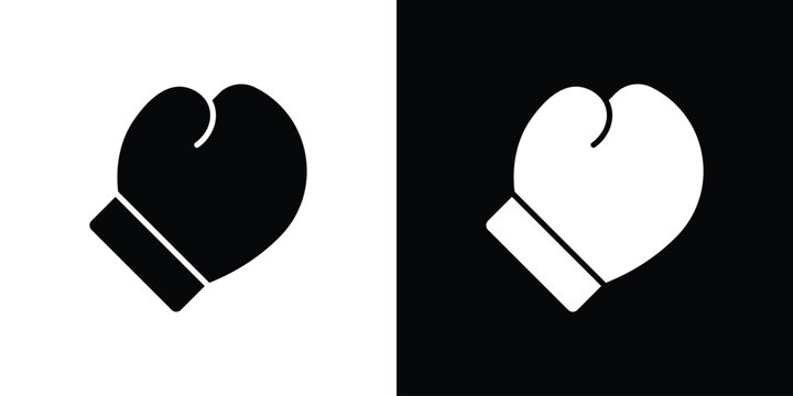Boxing glove icons symbol for web and mobile filled vector isolated
