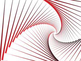 Abstract red spiral wave lines forming dynamic vortex on dark background, modern geometric design, futuristic digital illustration, smooth flowing motion background