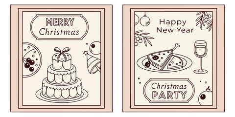 Festive happy new year party invitation card design