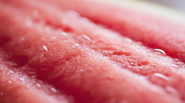 vibration. Ripe watermelon surface with water droplets and visible vibration ripple patterns. menu design, packaging mockups, designed for culinary blogs and recipe cards for restaurants.