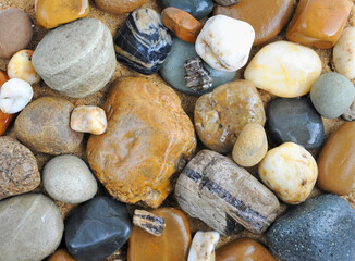 Abstract background is from river stones