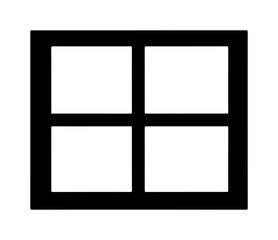Modern window frame design, clean architectural element, minimalist style graphic