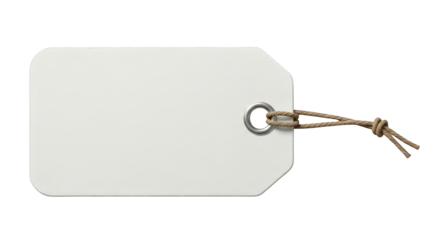 Craft tag with string tied in a knot provides a perfect space to personalize with a message, ideal for gift giving, product labeling, or creating unique crafts