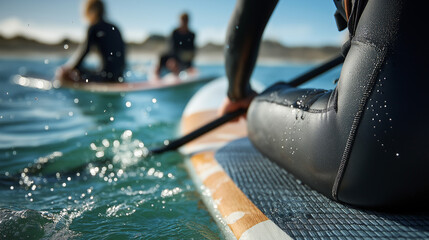 Boating in a sunny day.