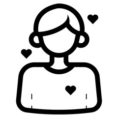 man in love icon