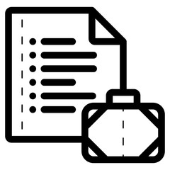 travel itinerary plan icon