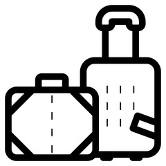 traveling suitcase icon