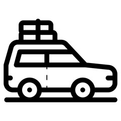 traveling suv car icon