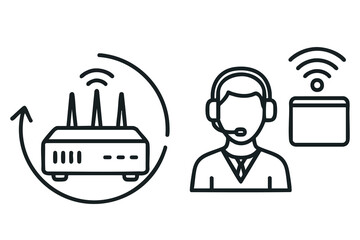 Customer Support via Wi Fi Router