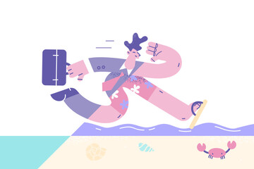 Dreaming of vacations and travel concept