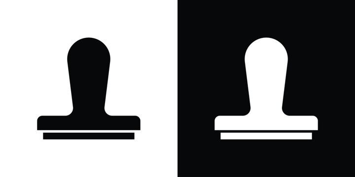 Stamp icons symbol for web and mobile filled vector isolated