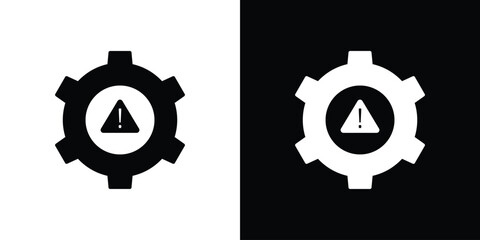 Technical warning icons symbol for web and mobile filled vector isolated