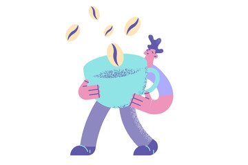 Coffee beans and Energy concept