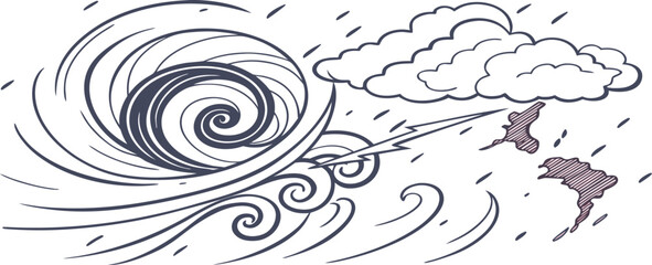 Fototapeta premium black and white swirl