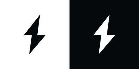 Thunder bolt icons symbol for web and mobile filled vector isolated