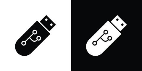 USB pendrive icons symbol for web and mobile filled vector isolated