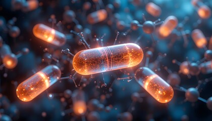 Conceptual N-Acetylcysteine Antioxidant Supplement Illustration. n-acetylcysteine