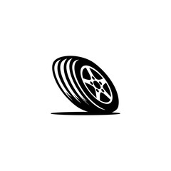 abstract tire logo, simple tire design