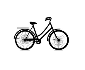 Fototapeta premium Vintage Elegance: Timeless Bicycle Chic | Clean, isolated vector art for creative projects.