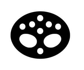 Fototapeta premium Silhouette Ski Mask Holes, Flat Vector Icon | Clean, isolated vector art for creative projects.