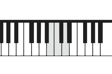 Fototapeta premium Piano Keyboard Keys Illustration