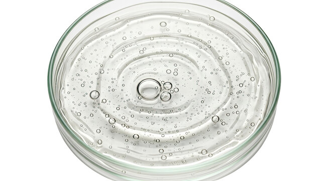 Close-up of Bubbles in Glass Bowl with Water Droplets and Surface Ripples Detail