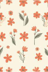 seamless background with flowers