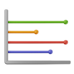 3d chart diagram graph statistic infographic element