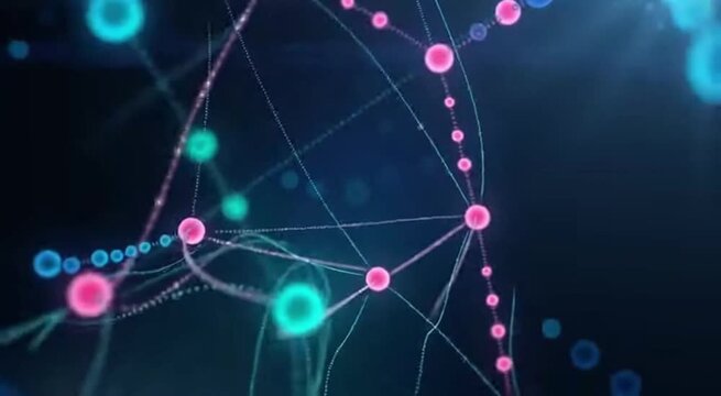 Digital Network: The interconnectedness of modern digital life is captured in a stunning visualization, with neon-colored nodes and intricate lines weaving a tapestry of data flow.
