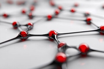 Bright Red Keys of Connection Shine Against Dark Gray Paths of Possibility Generative AI