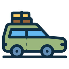 traveling suv car icon