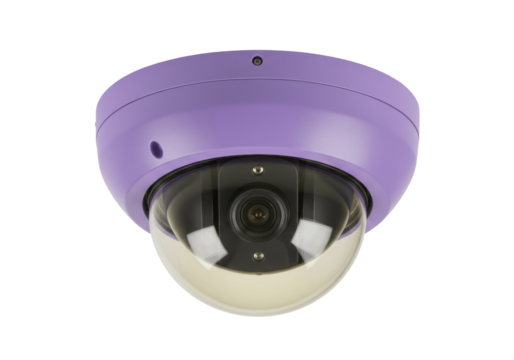 Isolated dome security camera system, indoor video surveillance, crime prevention and safety.