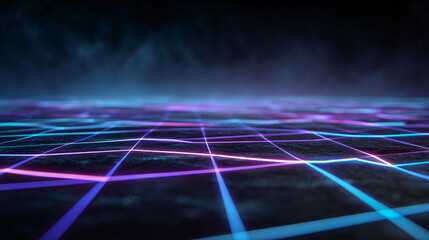 Futuristic Neural Network Grid Background