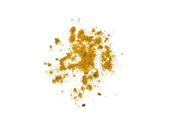 A dry mixture of ground spices such as turmeric, cloves, black pepper, and ginger.